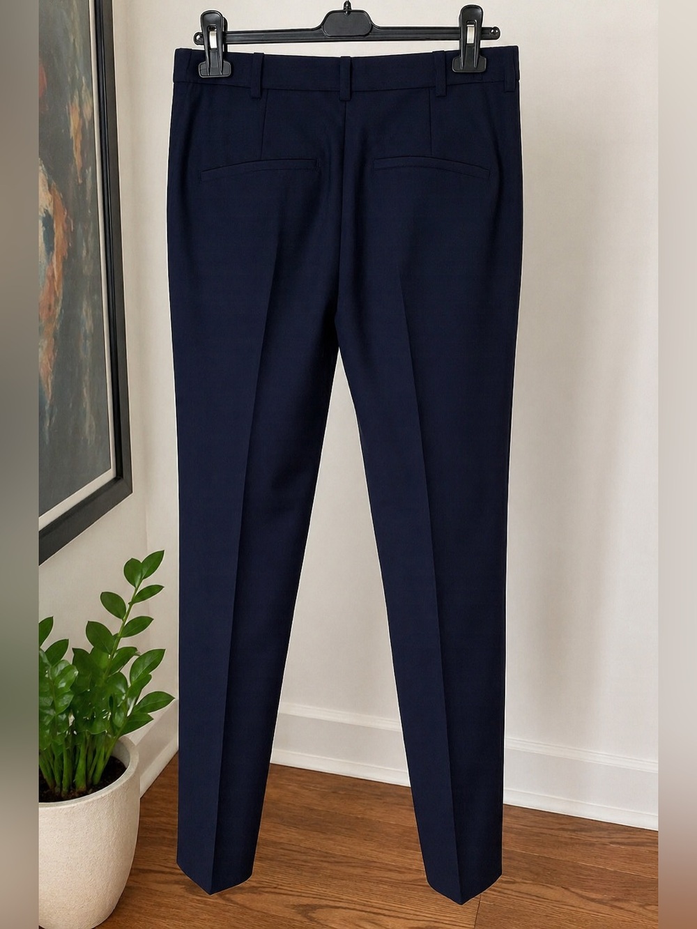 ZARA Navy Tailored Dress Pants | Chic Minimalist Office Style | Size US 2 - Picture 3 of 9